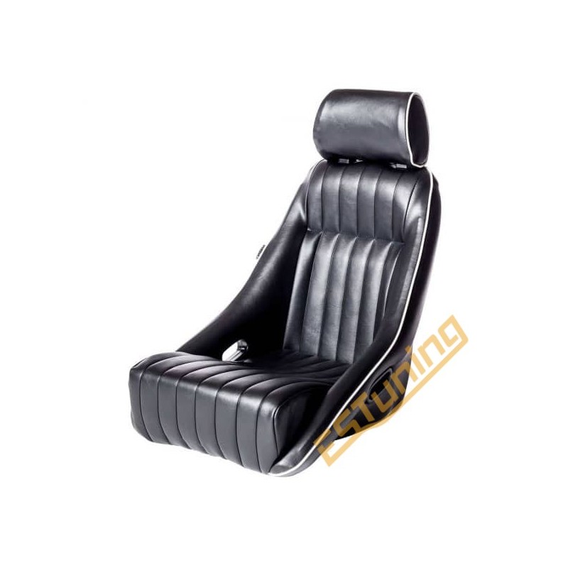 Corbeau Classic Bucket Seat (Black Leather - Large Size)