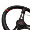 DriftShop Steering Wheel (70 mm Dish), Perforated Leather, Black Spokes