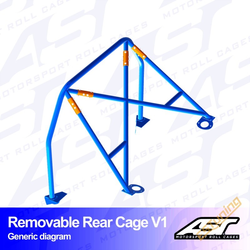 AST Rollcages V1 Bolt-In Rear Cage for Audi 100 Quattro