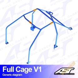 AST Rollcages V1 Bolt-In 6-Point Roll Cage for Audi 100 Quattro