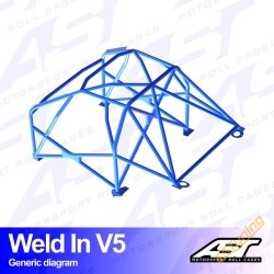 AST Rollcages V5 Weld-In 8-Point Roll Cage for Audi Coupe B2 - FIA