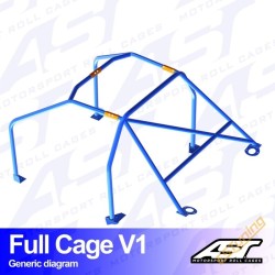 AST Rollcages V1 Bolt-In 6-Point Roll Cage for Audi A1 8X (10-18)