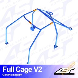 AST Rollcages V2 Bolt-In 6-Point Roll Cage for Audi S3 8V Sedan (13-20)