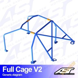 AST Rollcages V2 Bolt-In 6-Point Roll Cage for Alfa 155