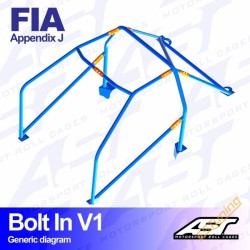 AST Rollcages V1 Bolt-In 6-Point Roll Cage for BMW E28 - FIA