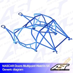 AST Rollcages V4-Nascar Weld-In 10-Point Roll Cage for BMW E30 Sedan - FIA
