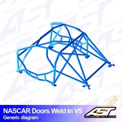 AST Rollcages V5-Nascar Weld-In 8-Point Roll Cage for BMW E30 Sedan - FIA