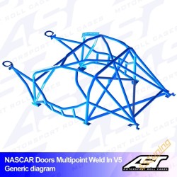 AST Rollcages V5-Nascar Weld-In 10-Point Roll Cage for BMW E30 Touring - FIA