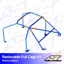 AST Rollcages V1 Removable 6-Point Roll Cage for BMW E30 Coupe
