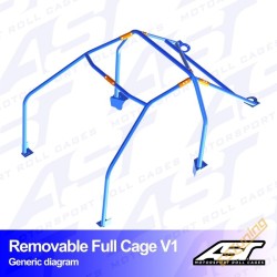 AST Rollcages V1 Removable 6-Point Roll Cage for BMW E30 Coupe