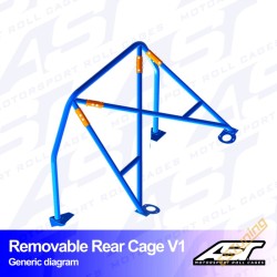AST Rollcages V1 Removable Rear Cage for Fiat Panda