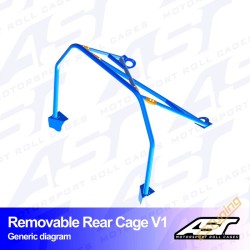 AST Rollcages V1 Removable Rear Cage for Fiat Panda 4x4