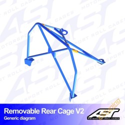 AST Rollcages V2 Bolt-In Rear Cage for Ford Fiesta MK7 (2017+)