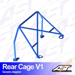 AST Rollcages V1 Bolt-In Rear Cage for Honda Civic EK