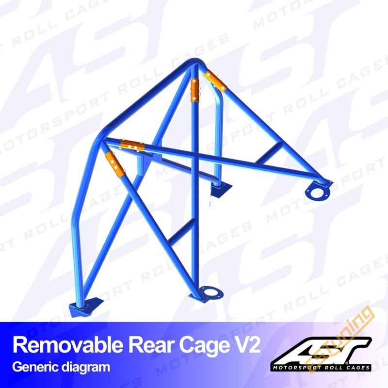 AST Rollcages V2 Bolt-In Rear Cage for Honda CRX ED / EE / EF