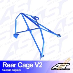 AST Rollcages V2 Bolt-In Rear Cage for Mazda MX-5 NA