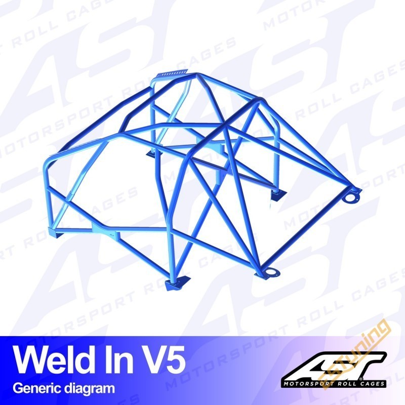 AST Rollcages V5 Weld-In 8-Point Roll Cage for Mitsubishi Lancer Evo 10 (X) - FIA