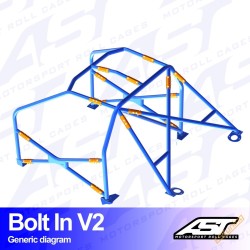 AST Rollcages V2 Bolt-In 6-Point Roll Cage for Nissan 200SX S13