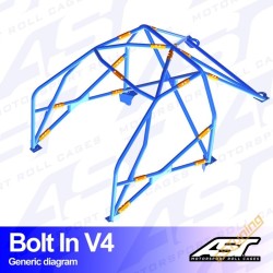 AST Rollcages V4 Bolt-In 6-Point Roll Cage for Nissan 200SX S13 - FIA