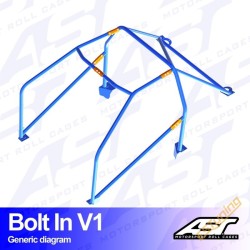 AST Rollcages V1 Bolt-In 6-Point Roll Cage for Nissan 200SX S14 / S14A - FIA