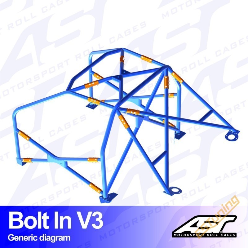 AST Rollcages V3 Bolt-In 6-Point Roll Cage for Nissan 200SX S14 / S14A - FIA