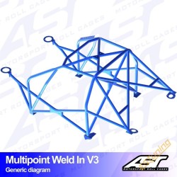 AST Rollcages V3 Weld-In 10-Point Roll Cage for Nissan 200SX S14 / S14A