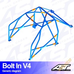 AST Rollcages V4 Bolt-In 6-Point Roll Cage for Nissan Silvia S15 - FIA