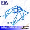 AST Rollcages V3-V Weld-In 10-Point Roll Cage for Peugeot 106 - FIA