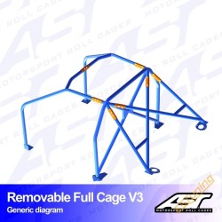 AST Rollcages V3 Removable 6-Point Roll Cage for Seat Marbella