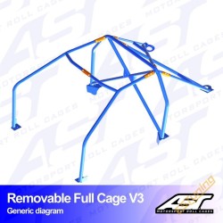 AST Rollcages V3 Removable 6-Point Roll Cage for Volvo 242