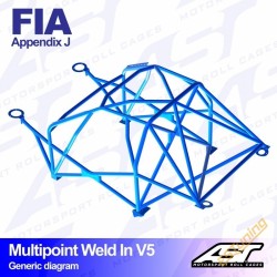 AST Rollcages V5 Weld-In 10-Point Roll Cage for VW Polo 6R (09-14) - FIA