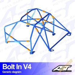 AST Rollcages V4 Bolt-In 6-Point Roll Cage for BMW E82 (Coupe, 04-11) - FIA