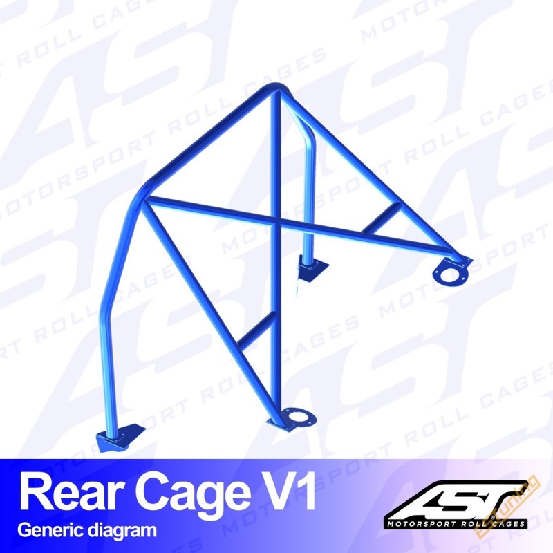 AST Rollcages V2 Bolt-In Rear Cage for Audi A3 8L Quattro (96-03)