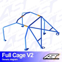 AST Rollcages V2 Bolt-In 6-Point Roll Cage for Audi S3 8P (06-12)