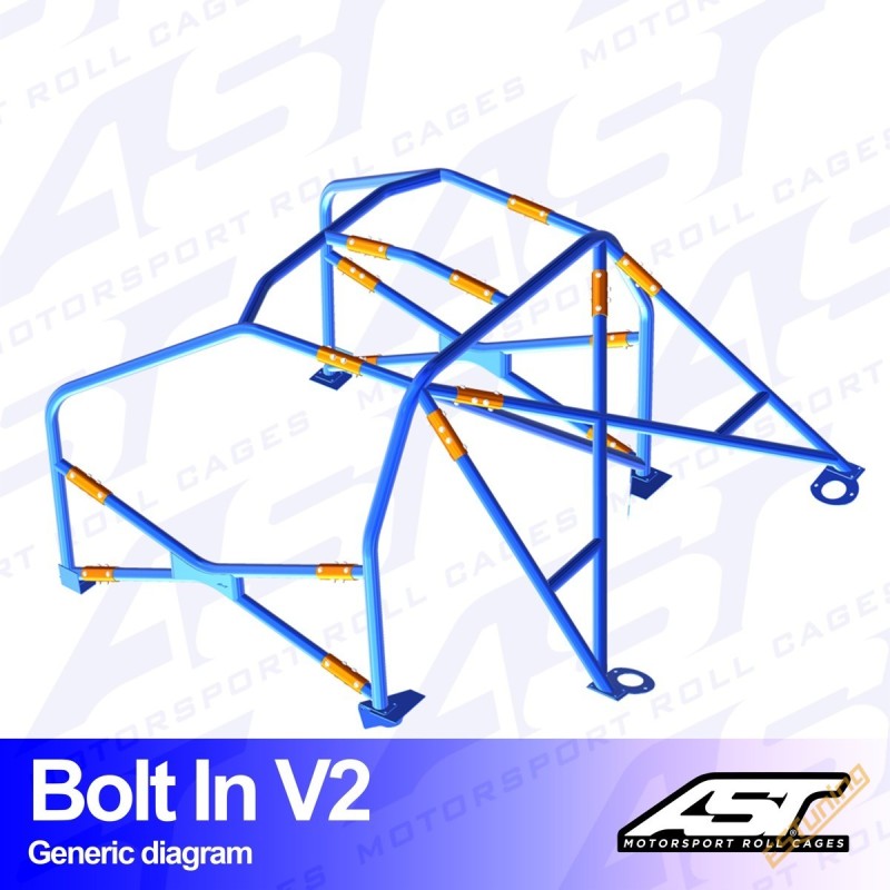AST Rollcages V2 Bolt-In 6-Point Roll Cage for Audi S3 8P (06-12) - FIA