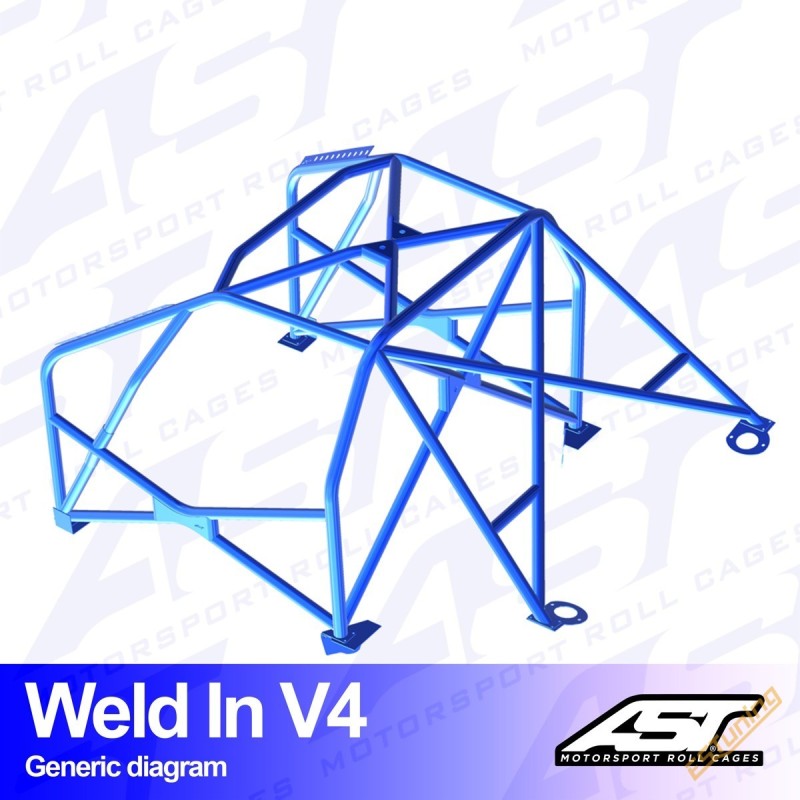 AST Rollcages V4 Weld-In 8-Point Roll Cage for Audi S3 8P (06-12) - FIA
