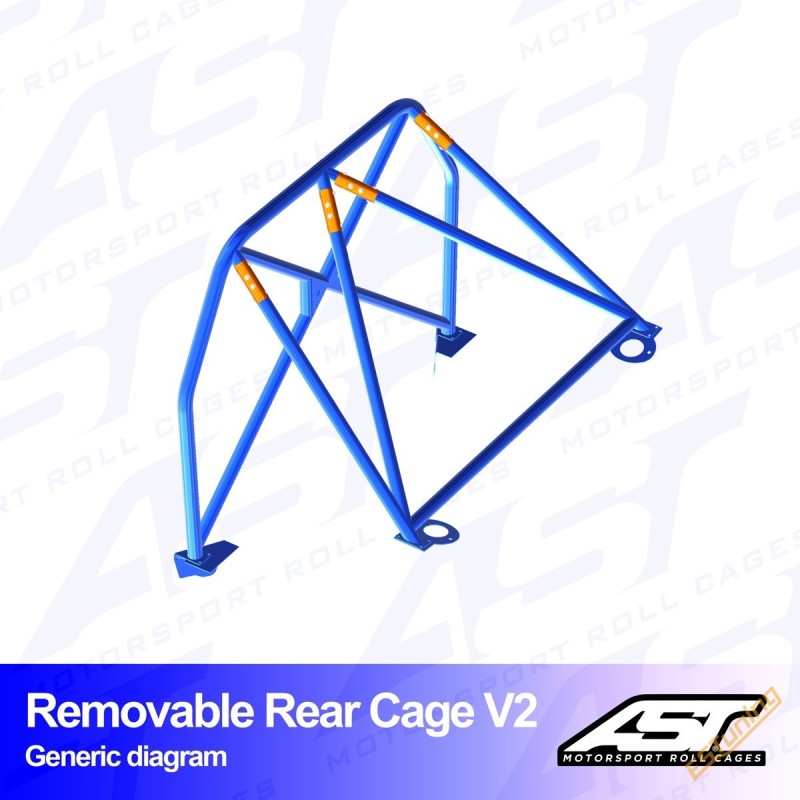 AST Rollcages V2 Bolt-In Rear Cage for Audi A3 8V Sportback (12-20)
