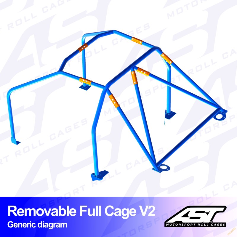 AST Rollcages V2 Bolt-In 6-Point Roll Cage for Audi A3 8V Sportback (12-20)