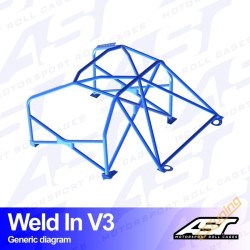 AST Rollcages V3 Weld-In 8-Point Roll Cage for Audi A3 8V Sportback (12-20) - FIA