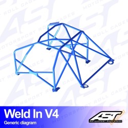 AST Rollcages V4 Weld-In 8-Point Roll Cage for Audi A3 8V Sportback (12-20) - FIA