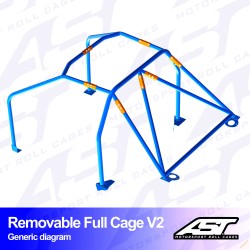 AST Rollcages V2 Bolt-In 6-Point Roll Cage for Audi A3 8V Sedan (12-20)