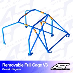 AST Rollcages V3 Bolt-In 6-Point Roll Cage for Audi A3 8V Sedan (12-20)