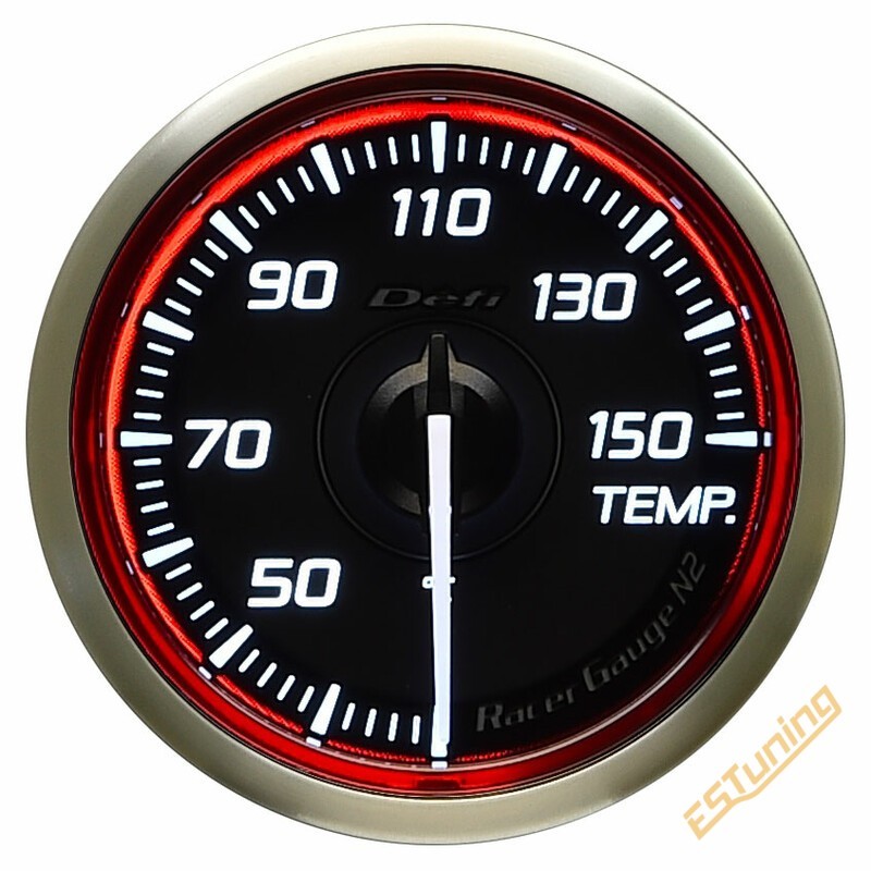 Défi Racer N2 vee & õli temperatuuri näidik, 60 mm, punane