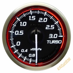 Défi Racer N2 turbo rõhu näidik, 3 bars, 60 mm, punane