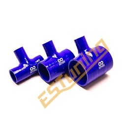Silicon T-Piece Ø70 mm, Length 102 mm, Thick. 5 mm, Blue