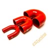 180° Silicone Elbow - Ø22 mm, Length 105x95x105 mm, Thick. 4 mm, Red