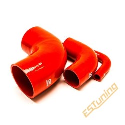 90° Silicone Elbow - Ø25 mm, Length 102x102 mm, Thick. 4 mm, Red