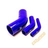 45° Silicone Elbow - Ø11 mm, Length 63x63 mm, Thick. 4 mm, Blue