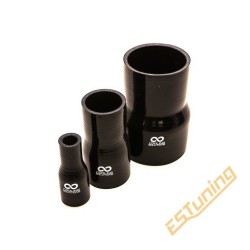 Silicon Reducer Ø45-38 mm, Length 102 mm, Thick. 4 mm, Black