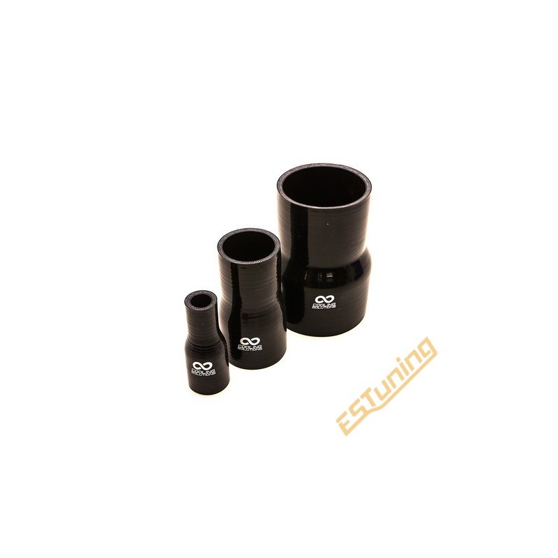 Silicon Reducer Ø57-51 mm, Length 102 mm, Thick. 5 mm, Black